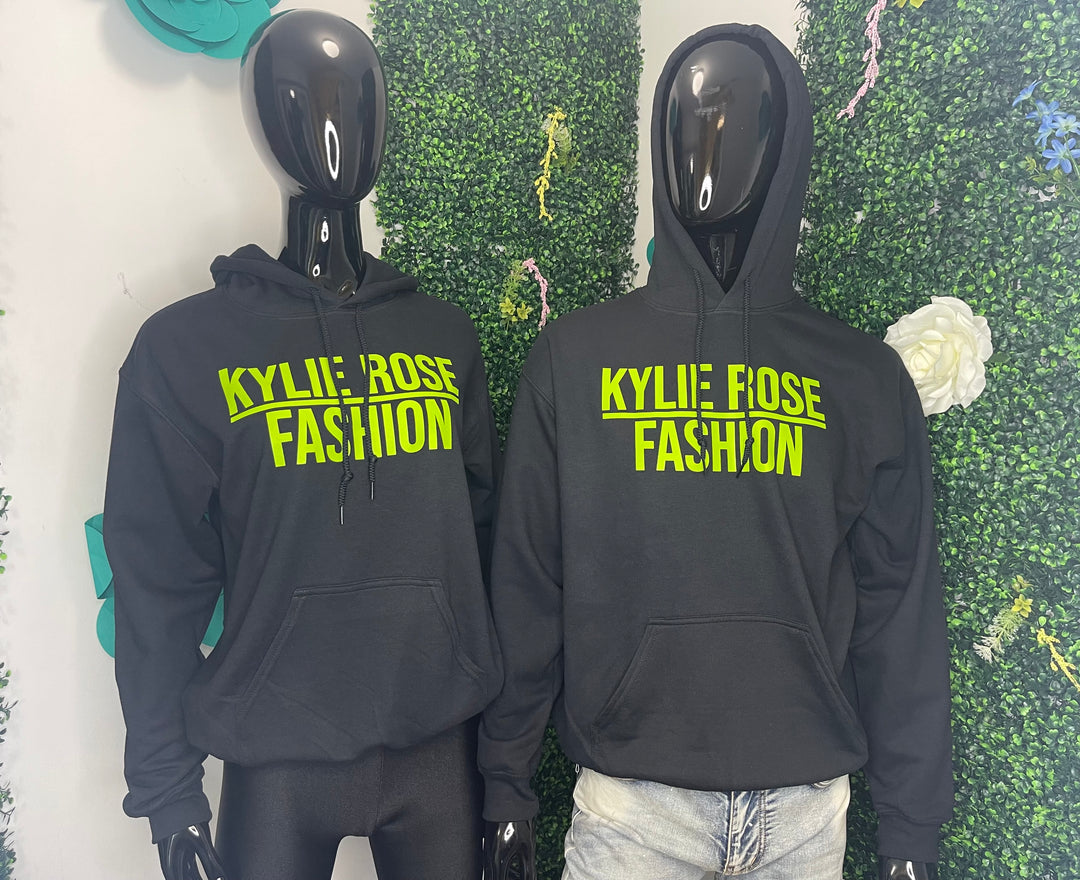 Lime Green PRINT, BOLD Signature Logo Hoodie